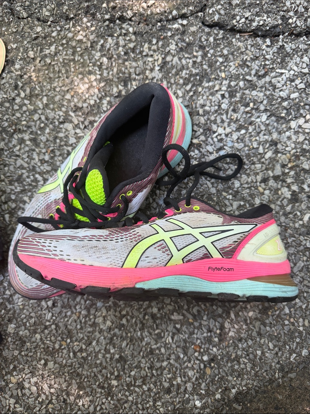 Asics Womens Gel-Nimbus 21 SP Running Shoes Multicolor 1012A502 Lace Up